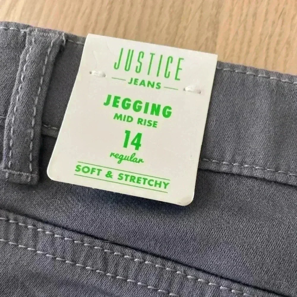 🆕Grey Justice Girls Knit Jeggings Mid Rise 14🆕